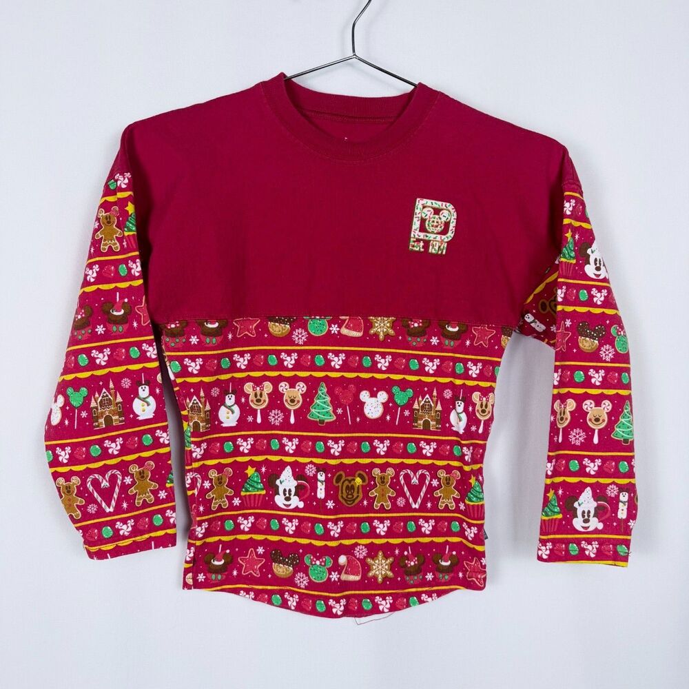 Disney Parks Walt Disney World Christmas Holiday Spirit Jersey Size Youth XS